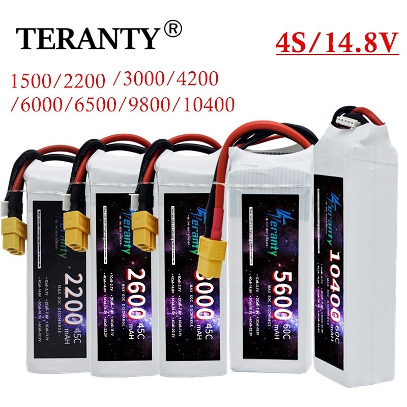 4S Lipo Battery 14.8V 6000Mah - Baterai LiPo RC 14.8V 4S 1500mAh