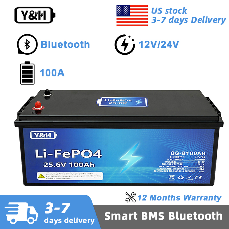[Pengiriman Lokal] Baterai LiF - Lifepo4 12V 100Ah Bms Bluetooth ulasan dan harga