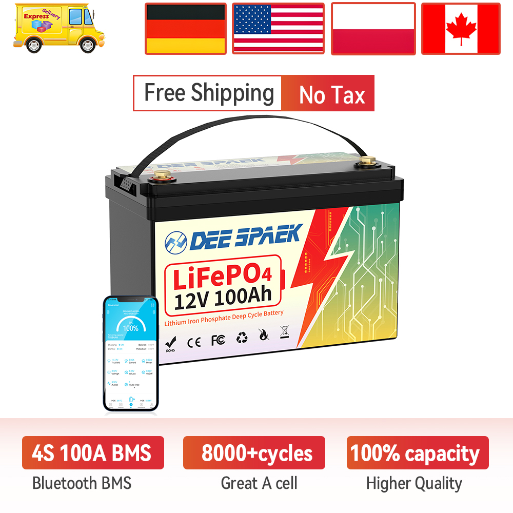 DEEPSPAEK Baterai Lifepo4 12V  - Lifepo4 12V 100Ah Bms Bluetooth ulasan dan harga