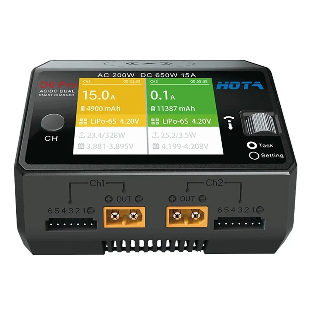 HOTA D6 Pro Pengisi Daya Pinta - Hota D6 Pro Dual Lipo Charger ulasan dan harga