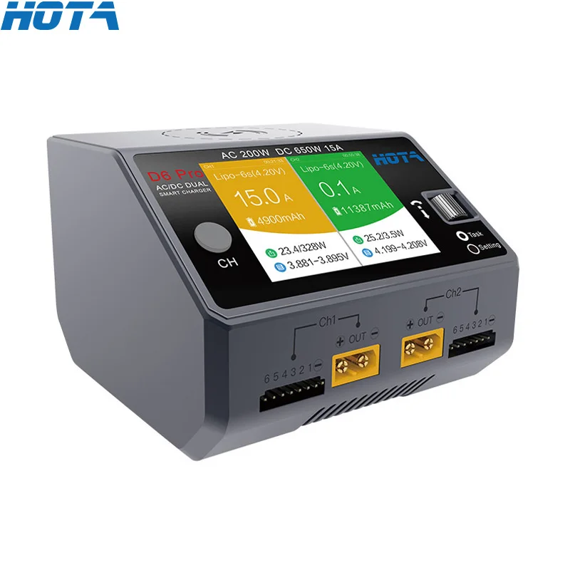 HOTA D6 Pro AC 200w DC 2x325w  - Hota D6 Pro Dual Lipo Charger ulasan dan harga