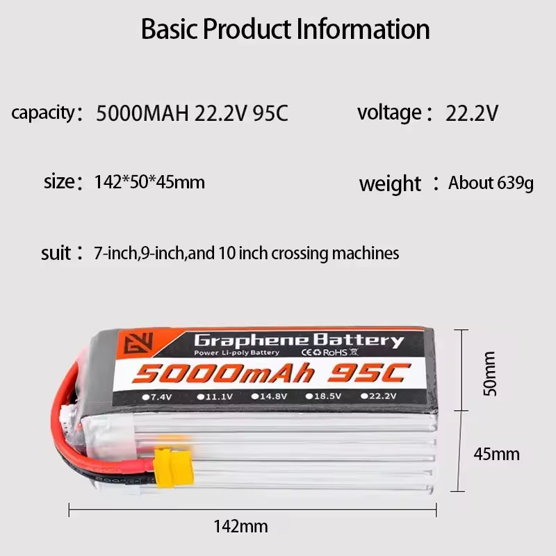 Baterai Lipo 6S 5000mAh XT60 X - 6S Lipo Battery 22.2V 5000Mah ulasan dan harga