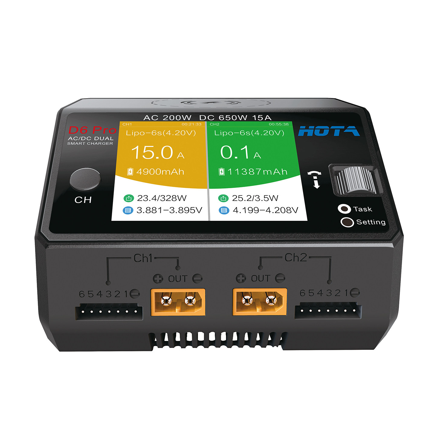 HOTA D6 Pro AC/DC Pengisi Daya - Hota D6 Pro Dual Lipo Charger ulasan dan harga